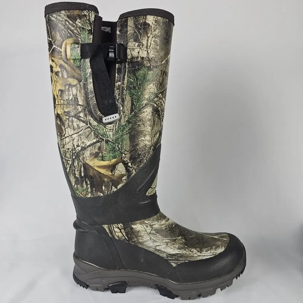 Cabelas Instinct Rubber Hunting Boots Mens 9 M Realtree Camo Waterproof 83234